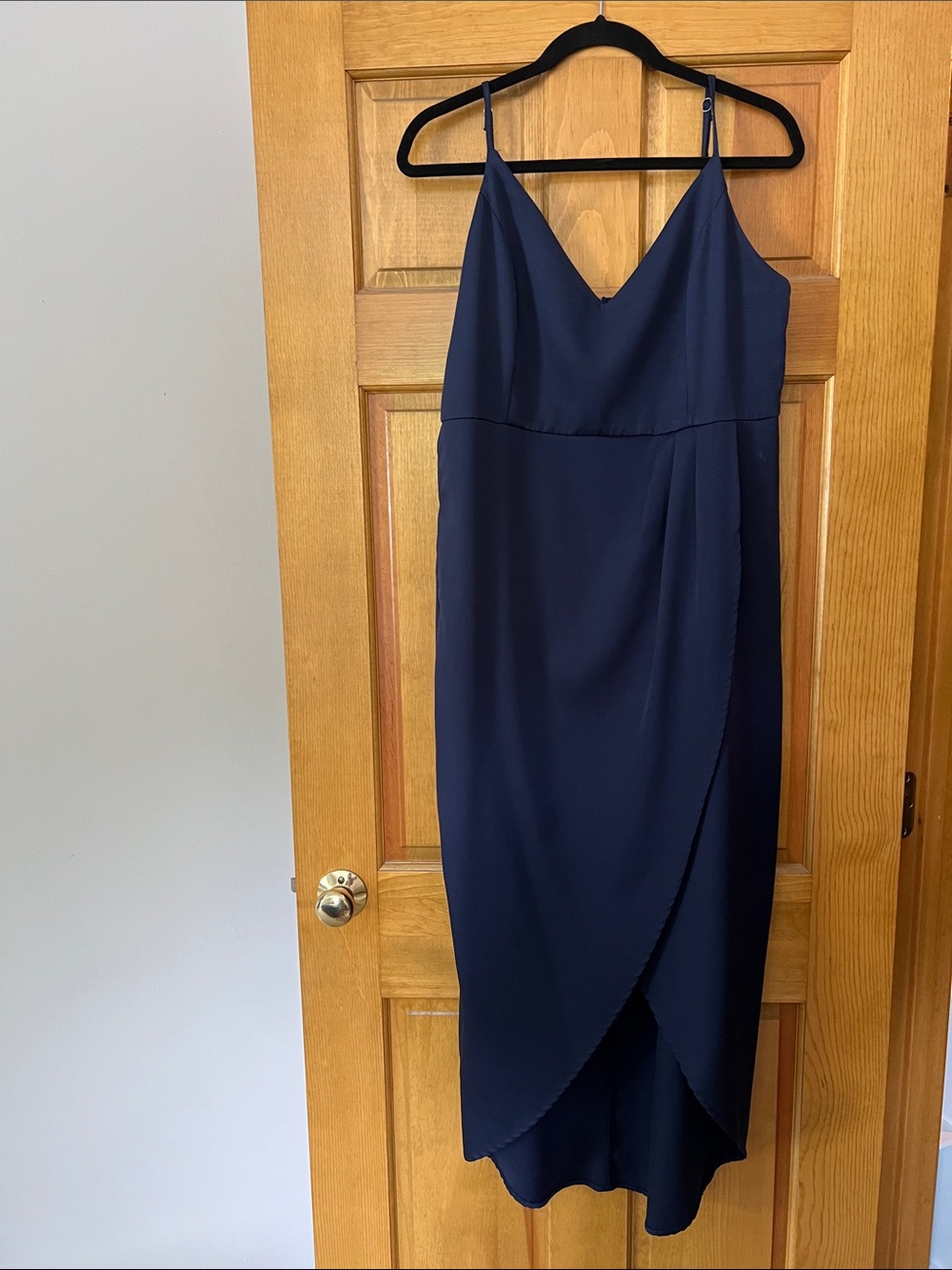 Navy V-Neck Sleeveless Wrap Midi Dress - Elegant Women’s Dress